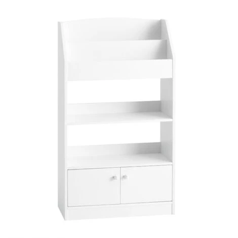 SoBuy Libreria Montessoriana Per Bambini Portariviste Mobiletto Cameretta Bambini, Con 2 Ante, Bianco, KMB11-W 1 SoBuy Libreria Montessoriana Per Bambini Portariviste Mobiletto Cameretta Bambini, Con 2 Ante, Bianco, KMB11-W