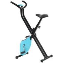 Cyclette X-Bike Con Cinghia Di Resistenza Blu VidaXL -Armonia Casa 11635571 5