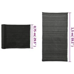 Rete Per Privacy In HDPE 1,5x10 M Nera VidaXL -Armonia Casa 11942399 3