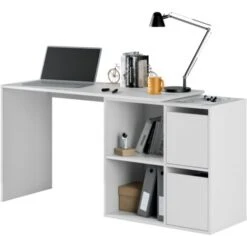 Scrivania 120x77 Cm Multiposizione Bianco Opaco Con Due Ante Bianco 8 Scrivania 120x77 Cm Multiposizione Bianco Opaco Con Due Ante Bianco -Armonia Casa 12303617 4