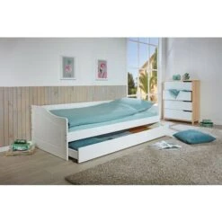 Links Letto Doppio Malte 97x208x62h Pino Massello Laccato Bianco - Inter Link -Armonia Casa 14021453 5
