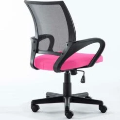 Poltrona Sedia Presidenziale Ufficio Direzionale Girevole Traspirante Nero Rosa -Armonia Casa 14298124 3