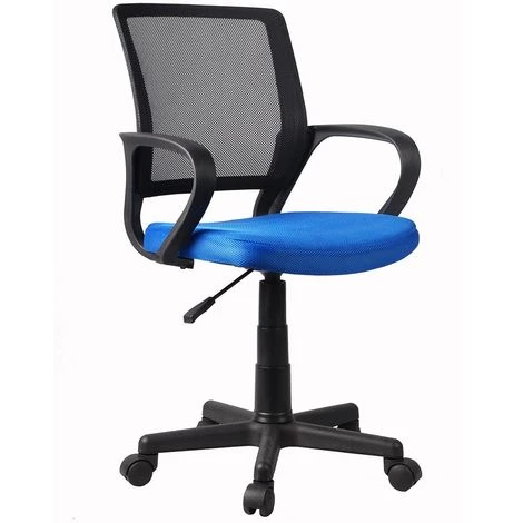Poltrona Sedia Presidenziale Ufficio Direzionale Girevole Traspirante Nero Blu 1 Poltrona Sedia Presidenziale Ufficio Direzionale Girevole Traspirante Nero Blu
