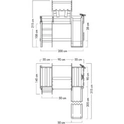 Wickey Letti Per Bambini, Letto A Soppalco CrAzY Circus Con Scivolo Culla 90 X 200 Cm, Letto A Castello - Blu -Armonia Casa 14835466 5