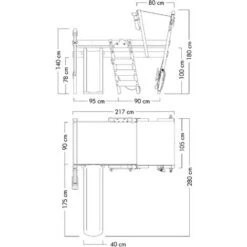 Wickey Letti Per Bambini, Letto A Soppalco CrAzY Smoky Con Scivolo Culla 90 X 200 Cm, Letto A Castello - Blu -Armonia Casa 14835508 5