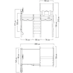 Wickey Letti Per Bambini, Letto A Soppalco CrAzY Jelly - Teleone Culla 90 X 200 Cm, Letto A Castello - Verde Mela -Armonia Casa 14835523 5