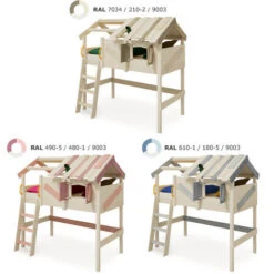 Wickey Letti Per Bambini, Letto A Soppalco CrAzY Cove - Teleone Culla 90 X 200 Cm, Letto A Castello -Armonia Casa 14835547 4