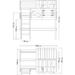 Wickey Letti Per Bambini, Letto A Soppalco CrAzY Cove - Teleone Culla 90 X 200 Cm, Letto A Castello -Armonia Casa 14835547 5