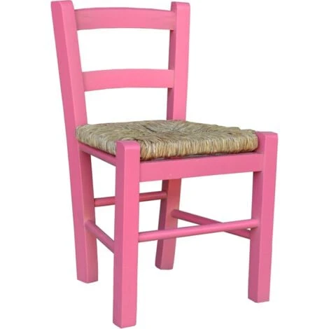 SEDIOLINA Baby In Legno Seduta Paglia Sedia Piccola Per Bambino ROSA 1 SEDIOLINA Baby In Legno Seduta Paglia Sedia Piccola Per Bambino ROSA