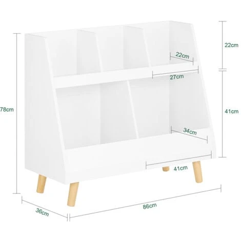 SoBuy Libreria Montessoriana Per Bambini Scaffale Portagiochi Portariviste L63P30A70 Cm KMB19-W 2 SoBuy Libreria Montessoriana Per Bambini Scaffale Portagiochi Portariviste L63P30A70 Cm KMB19-W - immagine 2