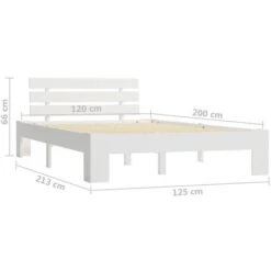 Giroletto Bianco In Legno Massello Di Pino 120x200 Cm VidaXL 7 Giroletto Bianco In Legno Massello Di Pino 120x200 Cm VidaXL -Armonia Casa 15524950 3