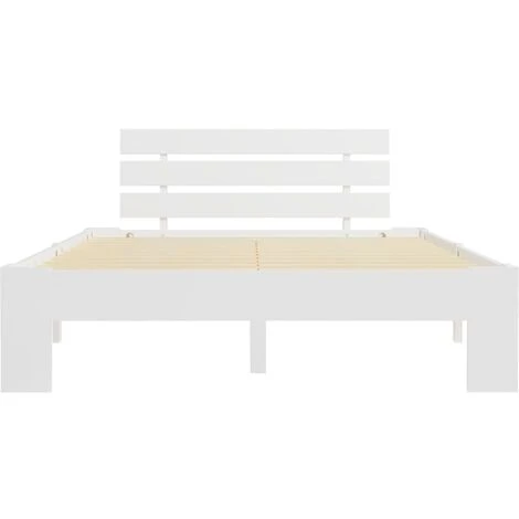 Giroletto Bianco In Legno Massello Di Pino 120x200 Cm VidaXL 4 Giroletto Bianco In Legno Massello Di Pino 120x200 Cm VidaXL - immagine 4