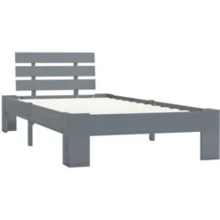 Giroletto Grigio In Legno Massello Di Pino 100x200 Cm VidaXL