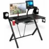 Scrivania Da E-Sport, Scrivania Da Computer, Tavolo Per Computer, 106 X 60 X 98 Cm, Nero