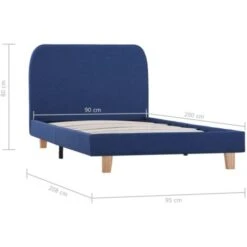 Giroletto Blu In Tessuto 90x200 Cm VidaXL -Armonia Casa 15861274 5