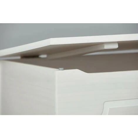 Cassapanca Bianca In Legno Pino Contenitore Multiuso Mobile Bambini Portagiochi 2 Cassapanca Bianca In Legno Pino Contenitore Multiuso Mobile Bambini Portagiochi - immagine 2