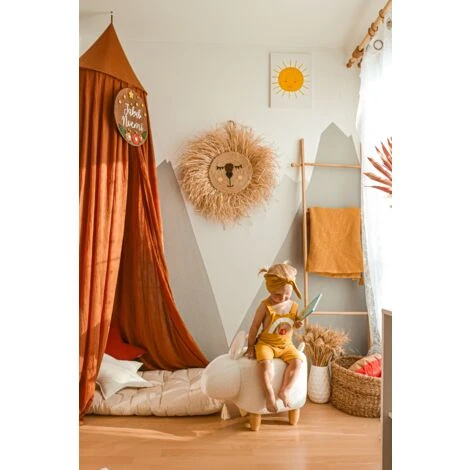 Sgabello Bambini Forma Coniglio Poliestere Bianco Imbottito Gambe Legno Bunny 5 Sgabello Bambini Forma Coniglio Poliestere Bianco Imbottito Gambe Legno Bunny - immagine 5