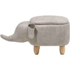 Sgabello Bambini Forma Elefante Ecopelle Grigio Chiaro Gambe Legno Elephant 8 Sgabello Bambini Forma Elefante Ecopelle Grigio Chiaro Gambe Legno Elephant -Armonia Casa 15930679 4