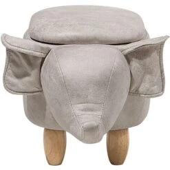Sgabello Bambini Forma Elefante Ecopelle Grigio Chiaro Gambe Legno Elephant 9 Sgabello Bambini Forma Elefante Ecopelle Grigio Chiaro Gambe Legno Elephant -Armonia Casa 15930679 5