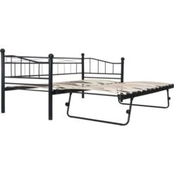 Giroletto Nero In Acciaio 180x200/90x200 Cm VidaXL