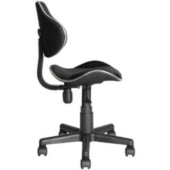 Poltrona Sedia Scrivania Ufficio Cameretta Girevole Tessuto Traspirante Nero -Armonia Casa 17925579 5