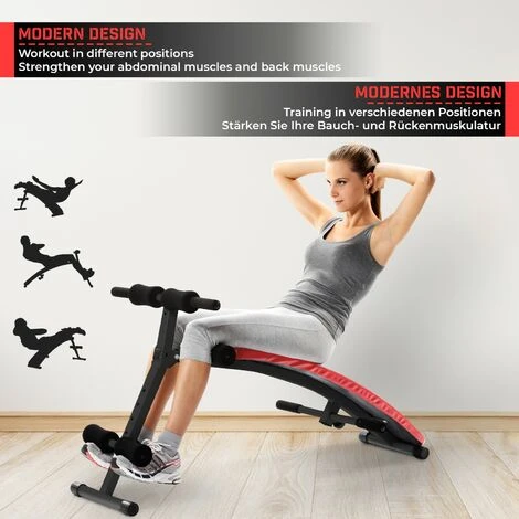 Nova Panca Fitness Per Addominali Pieghevole Da Palestra Alterzza Regolabile 5 Lvl Colore : Rosso 2 Nova Panca Fitness Per Addominali Pieghevole Da Palestra Alterzza Regolabile 5 Lvl Colore : Rosso - immagine 2
