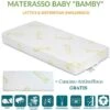 EVERGREENWEB - Materasso Lettino O Culla 60x120 In LATTICE E Waterfoam Per Bambini Alto 12 Cm + Cuscino ANTISOFFOCO Su Misura GRATIS Fodera BAMBOO, Rivestimento Sfoderabile Anallergico Lavabile BAMBY