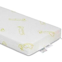 EVERGREENWEB - Materasso Lettino O Culla 64x124 In LATTICE E Waterfoam Per Bambini Alto 12 Cm + Cuscino ANTISOFFOCO Su Misura GRATIS Fodera BAMBOO, Rivestimento Sfoderabile Anallergico Lavabile BAMBY -Armonia Casa 18126478 4