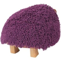 Pouf Sgabello Bambino Iringa Forma Riccio Viola -Armonia Casa 18240124 4