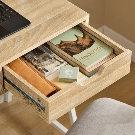 SoBuy Scrivania Piccola Con Libreria, Cassetto E Cubo Misura Del Piano Del Tavolo L76P50A75 Cm FWT63-N 3 SoBuy Scrivania Piccola Con Libreria, Cassetto E Cubo Misura Del Piano Del Tavolo L76P50A75 Cm FWT63-N - immagine 3