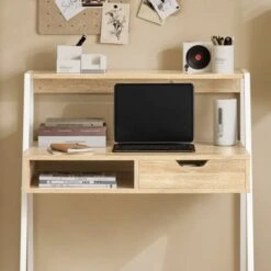 SoBuy Scrivania Piccola Con Libreria, Cassetto E Cubo Misura Del Piano Del Tavolo L76P50A75 Cm FWT63-N 7 SoBuy Scrivania Piccola Con Libreria, Cassetto E Cubo Misura Del Piano Del Tavolo L76P50A75 Cm FWT63-N -Armonia Casa 18249509 4