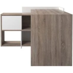 SCRIVANIA ANGOLARE CON LIBRERIA LAMINATO BIANCO E TARTUFO CM140X120 -Armonia Casa 18327979 5