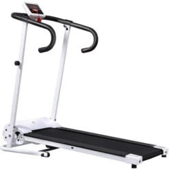 HomCom Tapis Roulant Elettrico Pieghevole Per Allenamento A Casa Con Schermo LCD, 500W Velocità Max 10km/h