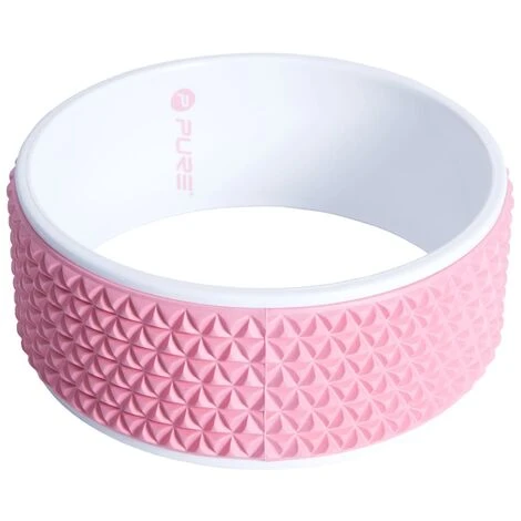 Ruota Per Yoga 34 Cm Rosa E Bianca Pure2Improve 2 Ruota Per Yoga 34 Cm Rosa E Bianca Pure2Improve - immagine 2