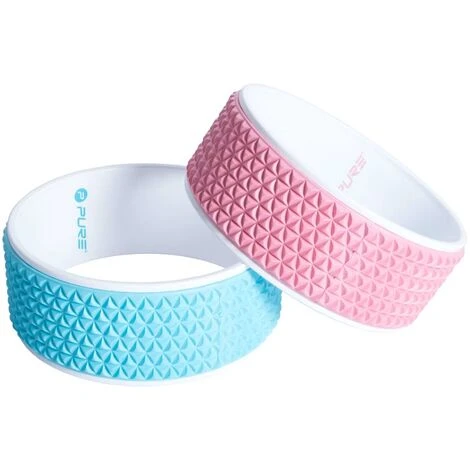 Ruota Per Yoga 34 Cm Rosa E Bianca Pure2Improve 4 Ruota Per Yoga 34 Cm Rosa E Bianca Pure2Improve - immagine 4