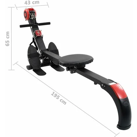 Vogatore Pieghevole Con Resistenza Regolabile VidaXL 3 Vogatore Pieghevole Con Resistenza Regolabile VidaXL - immagine 3