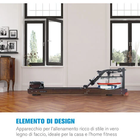 Capital Sports Stoksman 2.0 Vogatore Ad Acqua Display LCD Faggio Scuro 2 Capital Sports Stoksman 2.0 Vogatore Ad Acqua Display LCD Faggio Scuro - immagine 2