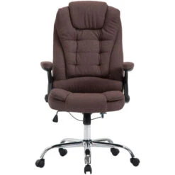 Poltrona Da Ufficio XXL THOR In Tessuto Marrone -Armonia Casa 19577016 3