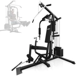 Nova Stazione Fitness Multifunzione Panca Scott Curl Gambe E Pettorali Con Pesi 40 Kg