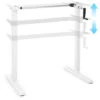 Oneconcept Multidesk Scrivania Regolabile Manualmente In Altezza 73-123 Cm Bianco