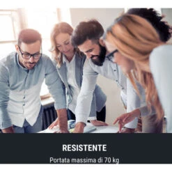 Oneconcept Multidesk Scrivania Regolabile Manualmente In Altezza 73-123 Cm Bianco -Armonia Casa 22854512 4