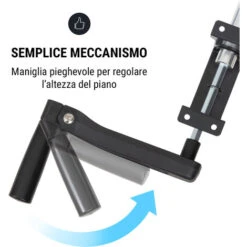 Oneconcept Multidesk Scrivania Regolabile Manualmente In Altezza 73-123 Cm Nero -Armonia Casa 22854519 3