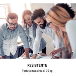 Oneconcept Multidesk Scrivania Regolabile Manualmente In Altezza 73-123 Cm Nero -Armonia Casa 22854519 4