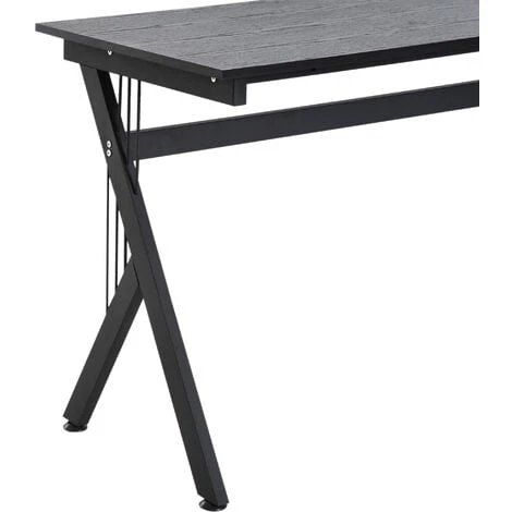 HomCom Scrivania Angolare Per Ufficio In Legno, Nero, 155x130x76cm 4 HomCom Scrivania Angolare Per Ufficio In Legno, Nero, 155x130x76cm - immagine 4