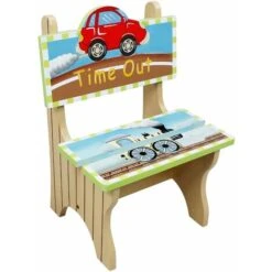 Sedia Time Out Legno Bambini Fantasy Fields Transportation W-9942A