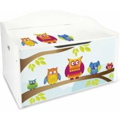 Contenitore Porta Giochi XL. Motivo: Gufi