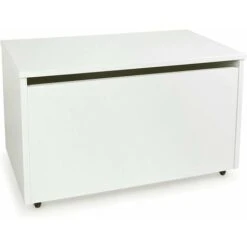 Contenitore Portagiochi In Legno Bianco Su Ruote