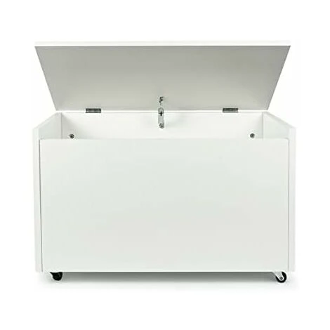 Contenitore Portagiochi In Legno Bianco Su Ruote Motivo I Miei Cani 2 Contenitore Portagiochi In Legno Bianco Su Ruote Motivo I Miei Cani - immagine 2