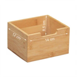 Relaxdays Portaoggetti Da Scrivania, 6 Scomparti, 2 Cassetti, Cancelleria Ufficio, Bambù, Studio, 26x33x13,5 Cm,Naturale -Armonia Casa 23754035 5