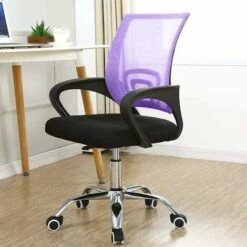 Poltrona Sedia Presidenziale Da Ufficio Direzionale Girevole Traspirante Viola -Armonia Casa 23813688 4